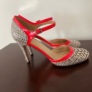Kate Spade New York Leather D'Orsay Pumps Animal Print Size 9
